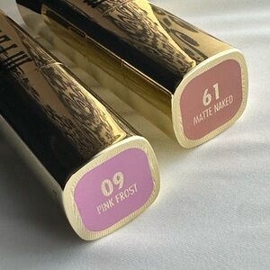 Milani Lipstick Duo — Pink Frost (09) & Matte Naked (61) in Gold Tubes